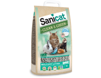 Sanicat Clean Green Cellulose экологично гигиеничный целлюлозный наполнитель для кота